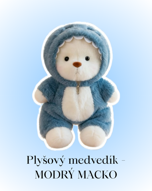 Plyšový medvedík - Modrý macko