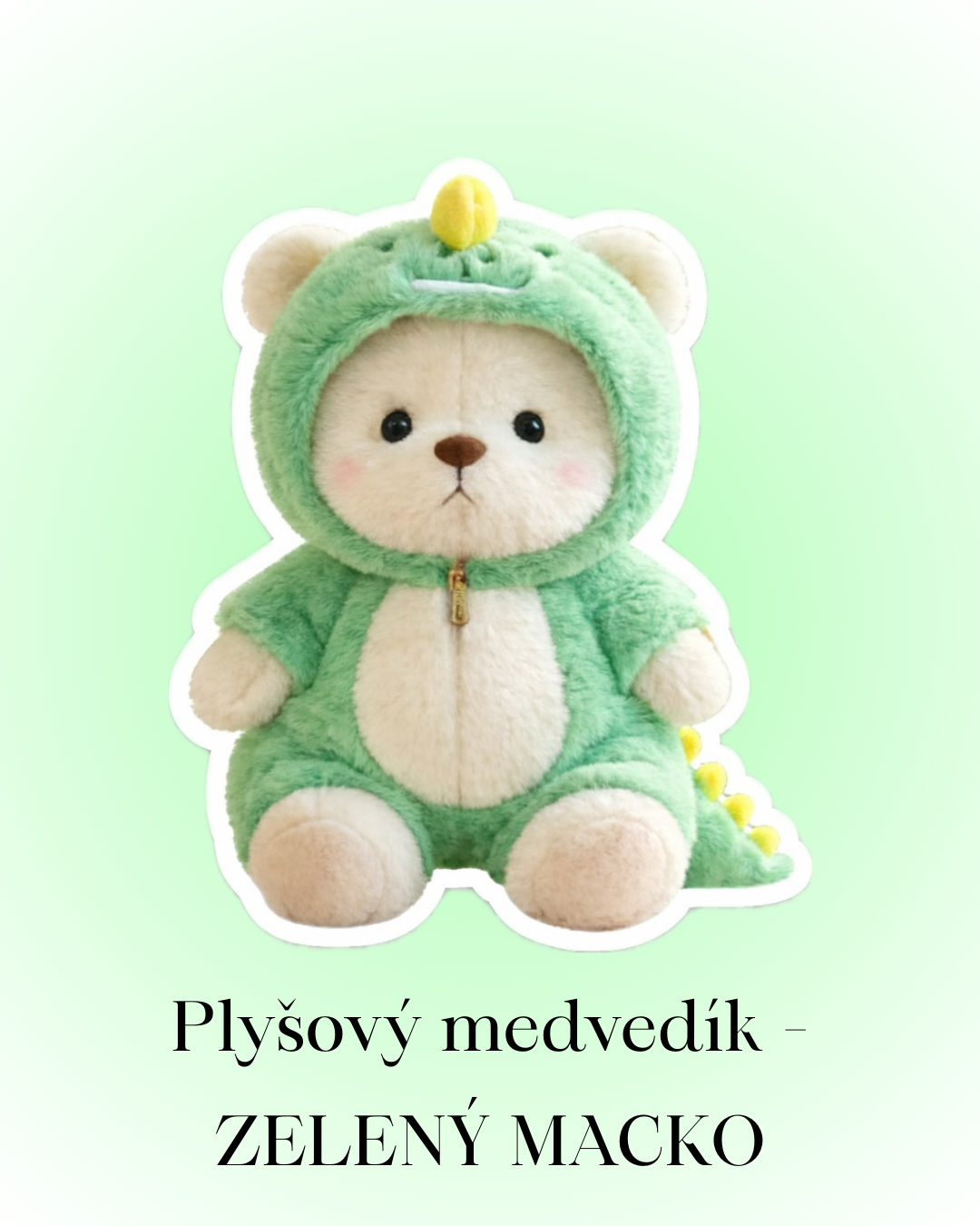 Plyšový medvedík - Zelený macko