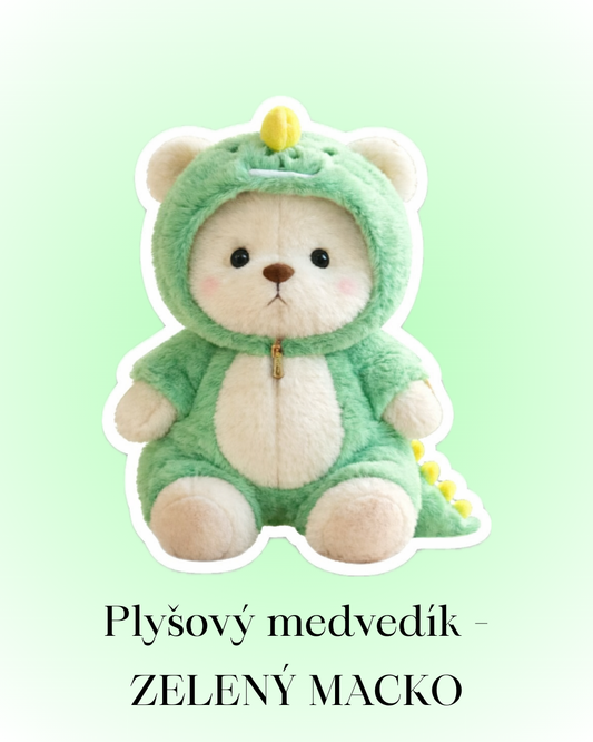 Plyšový medvedík  - Zelený macko