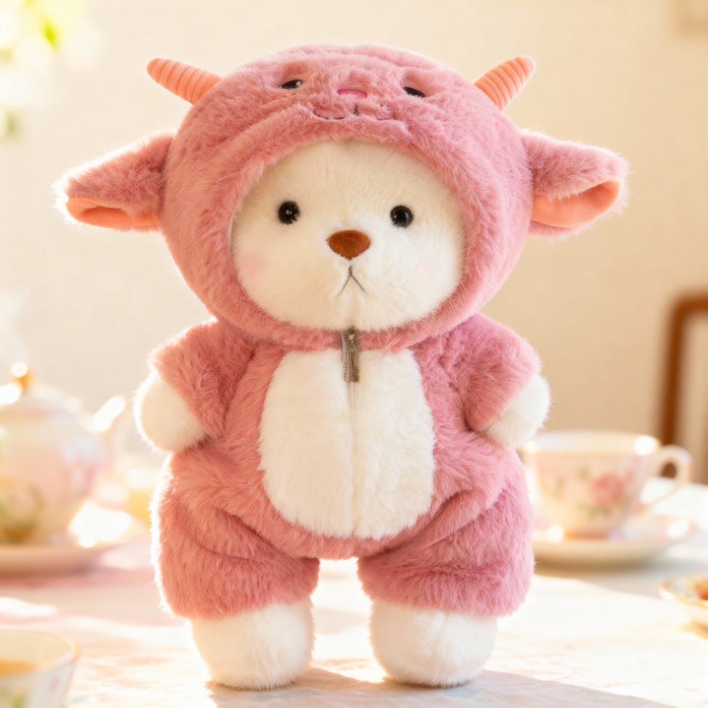 Plyšový medvedík  - Ružová kravička